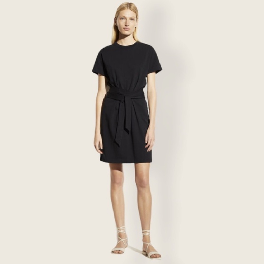 Vince Tie Waist Dress in Coastal Blue Size M
